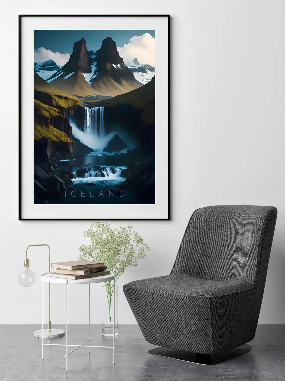 Iceland Retro Travel Poster Art Print - Image 2