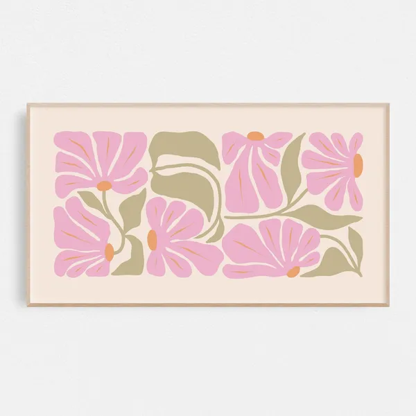 Danish Flower Market Art Print, Pastel Floral