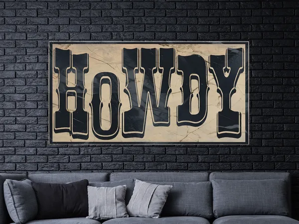 Howdy Typography Poster, Southwestern Western