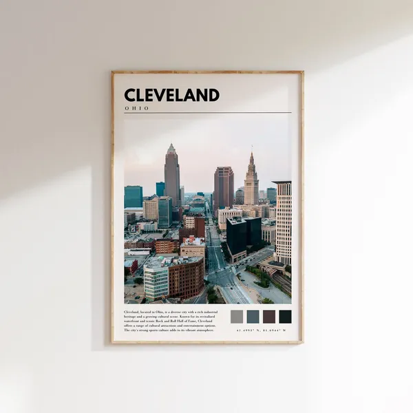 Cleveland Ohio Photo Poster, Home Decor Print