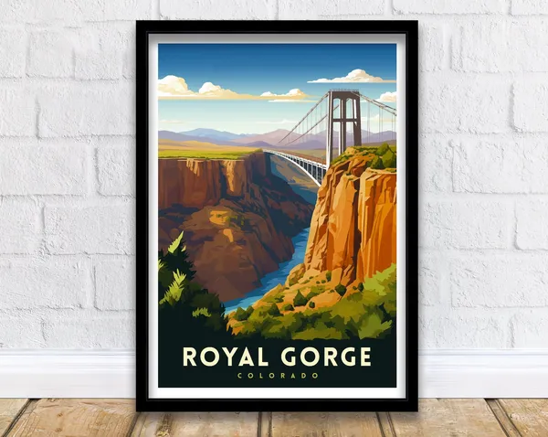 Royal Gorge Bridge Colorado Travel Poster