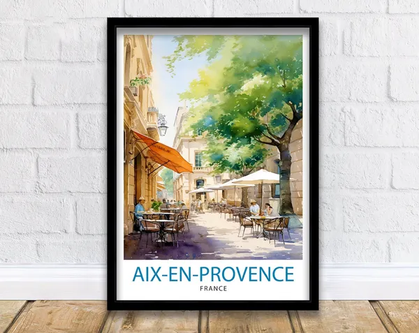 Aix En Provence Travel Poster, Provence Wall Decor