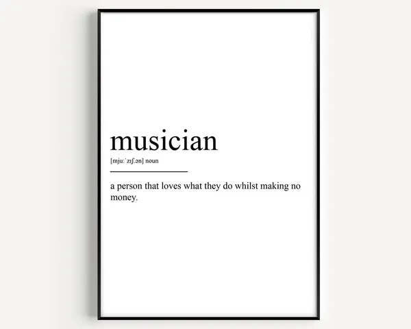 Musician Definition Art Print