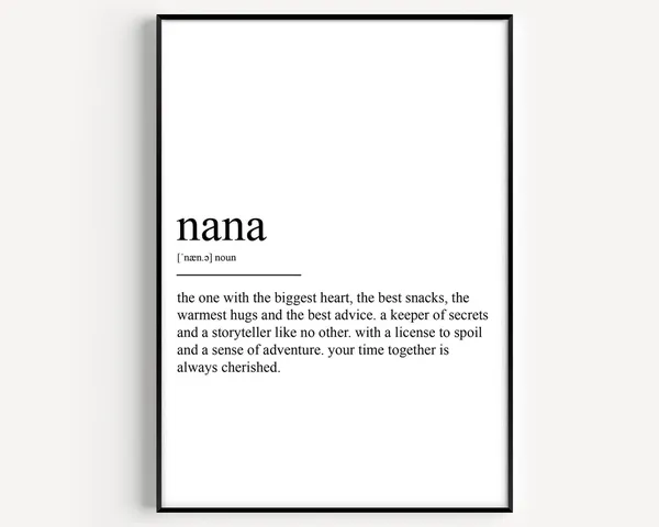 Nana Definition Poster Print