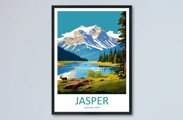 Jasper National Park Home Decor Travel Poster