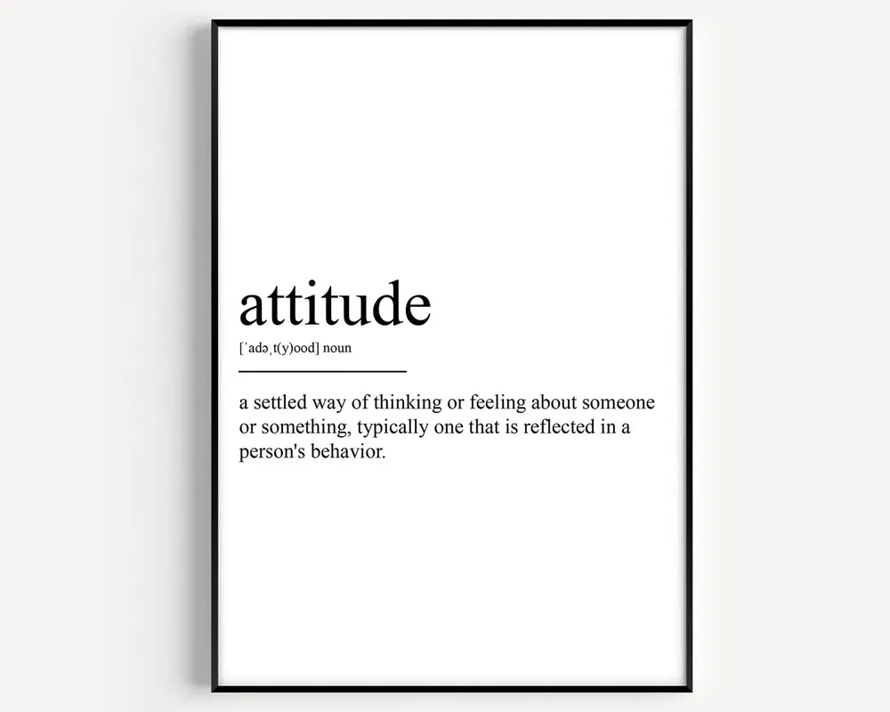 Attitude Definition Poster Print