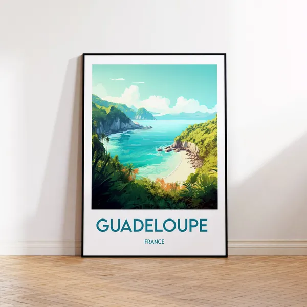 Guadeloupe Island Travel Poster, France