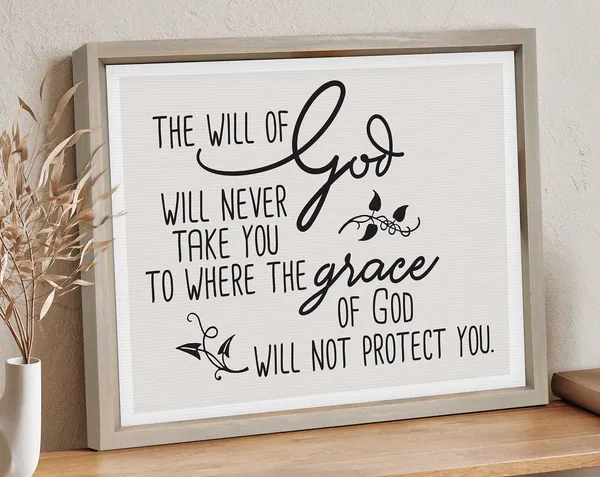 The Will Of God Religious Church Sign Art Print