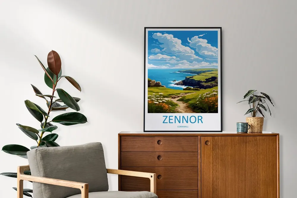 Zennor Travel Poster, England Wall Art - Image 2