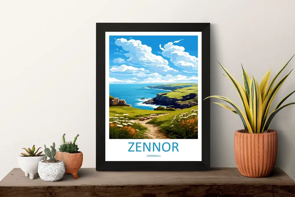 Zennor Travel Poster, England Wall Art - Image 3