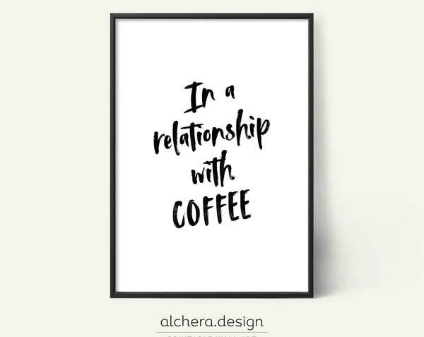 Coffee Lover Gifts Funny Coffee Wall Art Print