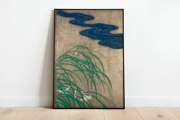 Vintage Japanese Botanical Poster, Sakai Hoitsu