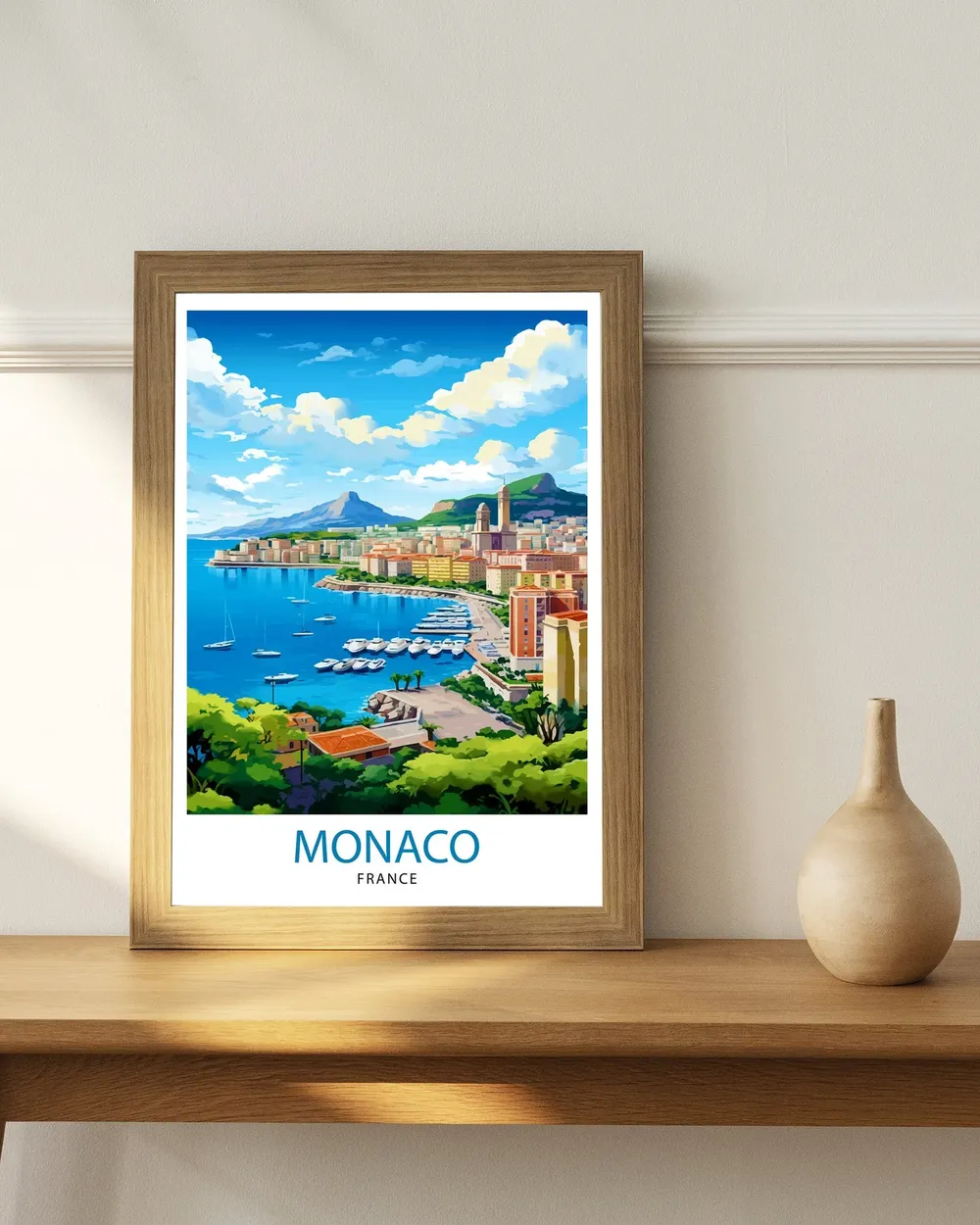 Monaco Travel Poster Wall Art Print - Image 3