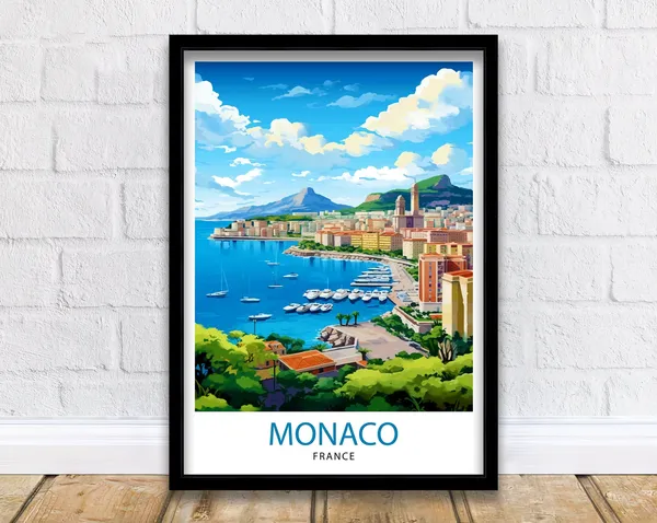 Monaco Travel Poster Wall Art Print