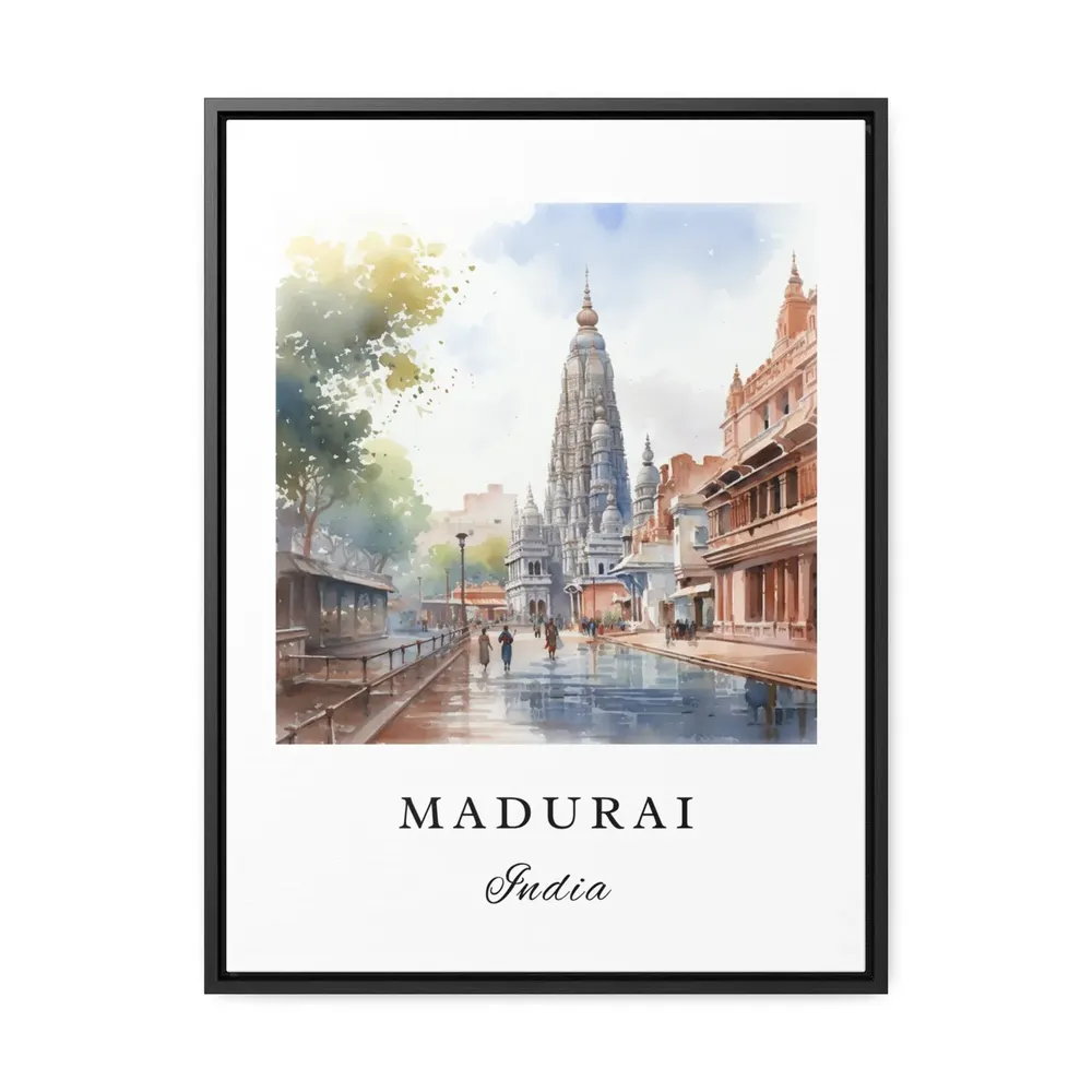Madurai India Travel Poster, Custom Text Personalized - Image 2