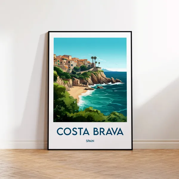 Costa Brava Travel Poster, Catalonia Wall Art