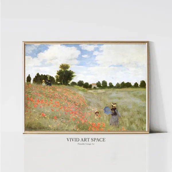 Claude Monet Poppy Field in Argenteuil Art Print