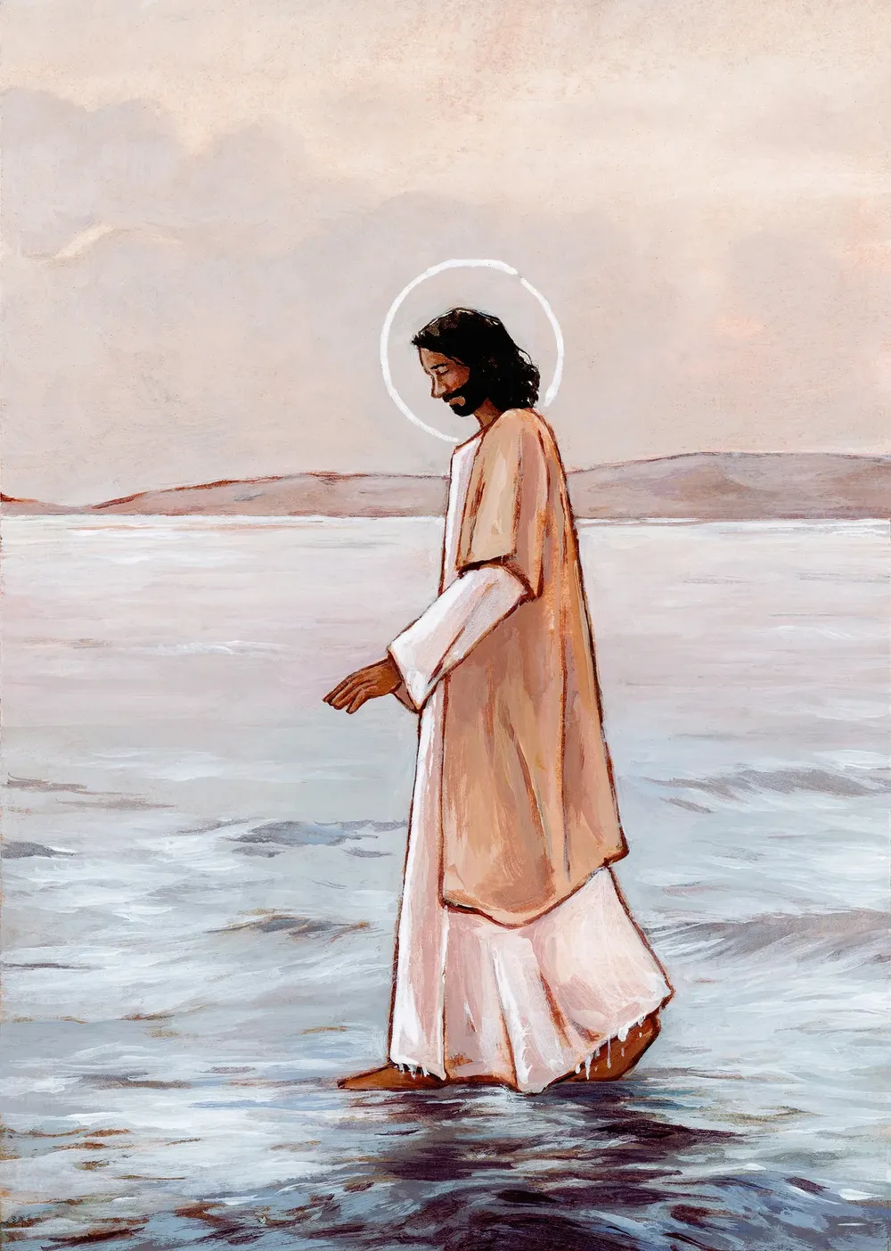 Christ Walking On Water, Christian Religious Art Print - Image 2