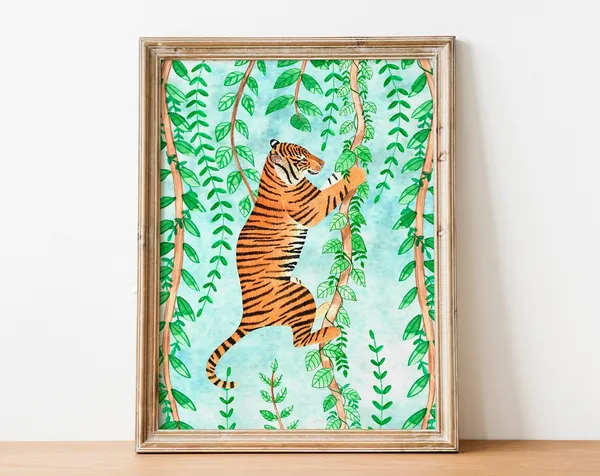 Tiger Jungle Print, Nursery and Kids Decor