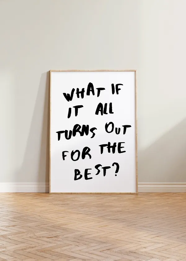 What If Bold Typography Quote Art Print