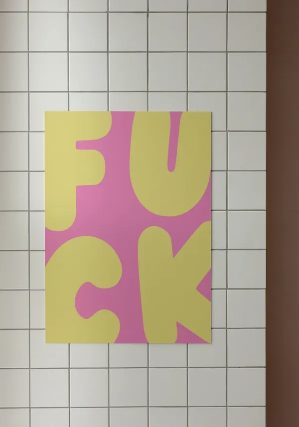 Fck Funny Typography Wall Art Print