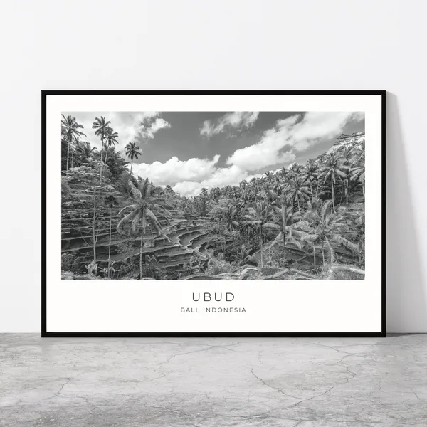 Ubud Bali Tegallalang Rice Terraces Travel Poster