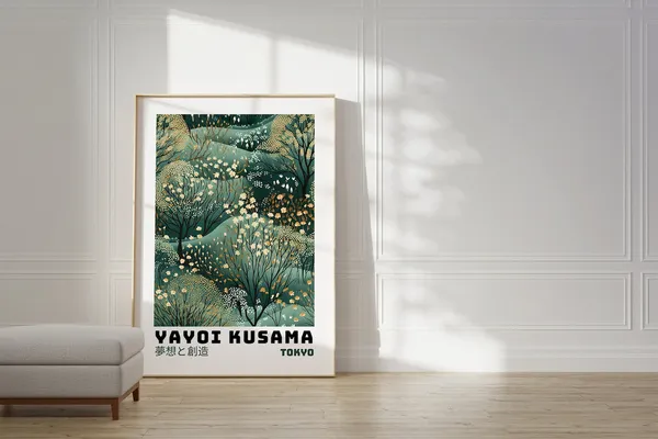 Yayoi Kusama-Inspired Abstract Art Print