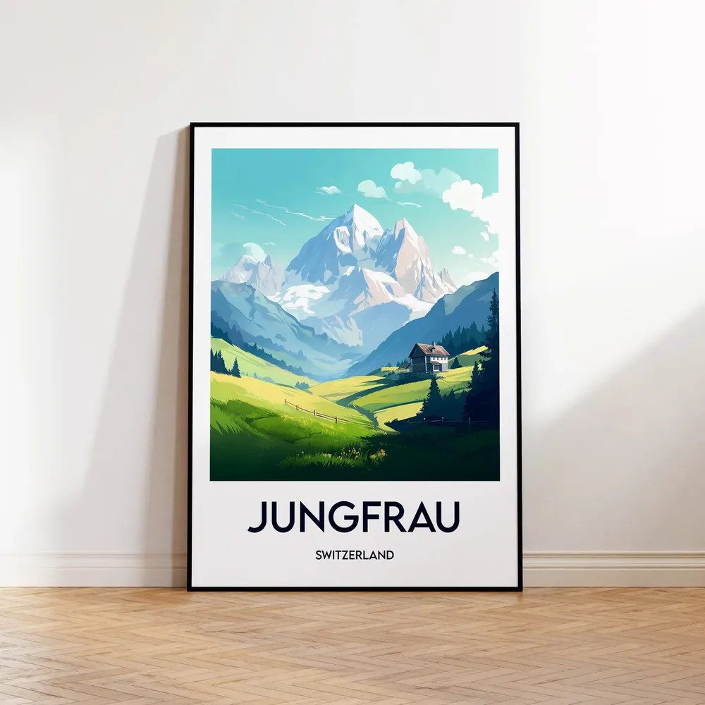 Jungfrau Art Print, Bern Wall Decor