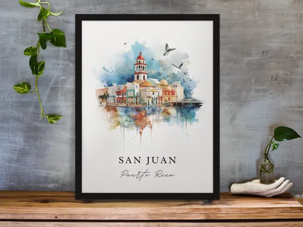 San Juan Traditional Travel Poster, Puerto Rico