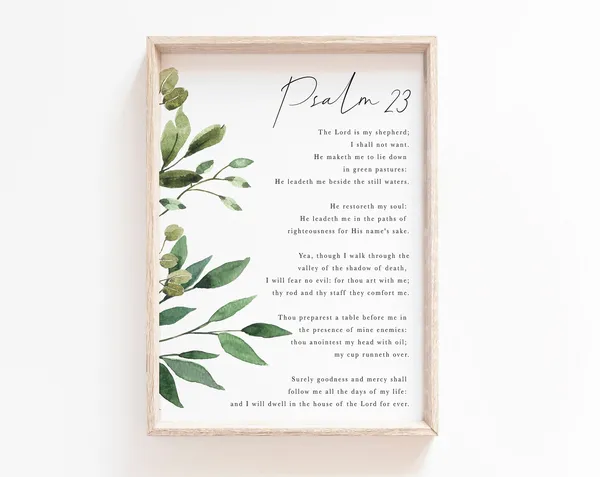 Psalm 23 The Lord Is My Shepherd, Minimalist Poster