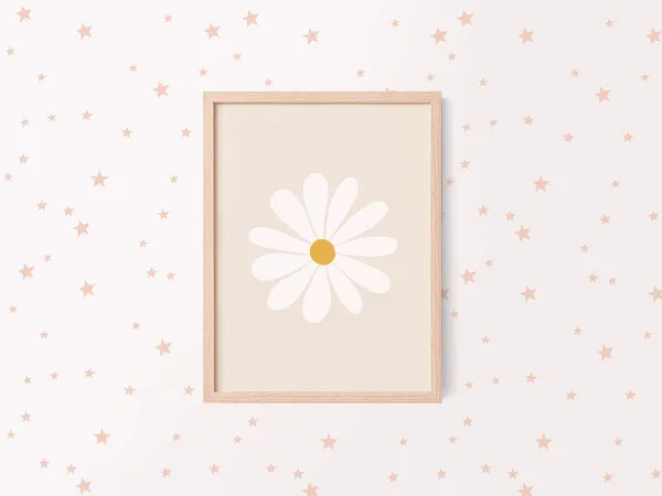 Daisy Wall Art, Boho Floral Nursery Art Print