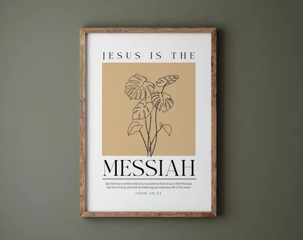 John 20:31 Jesus Is The Messiah Art Print, Minimalist