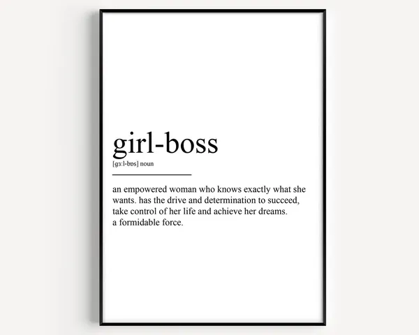 Girl Boss Definition Poster Print