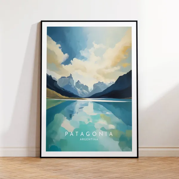 Patagonia Travel Poster, Argentina Home Decor