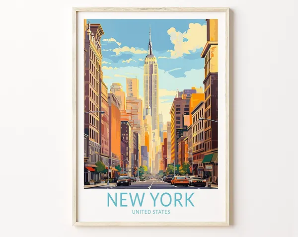New York Travel Poster, NYC Travel Art Print