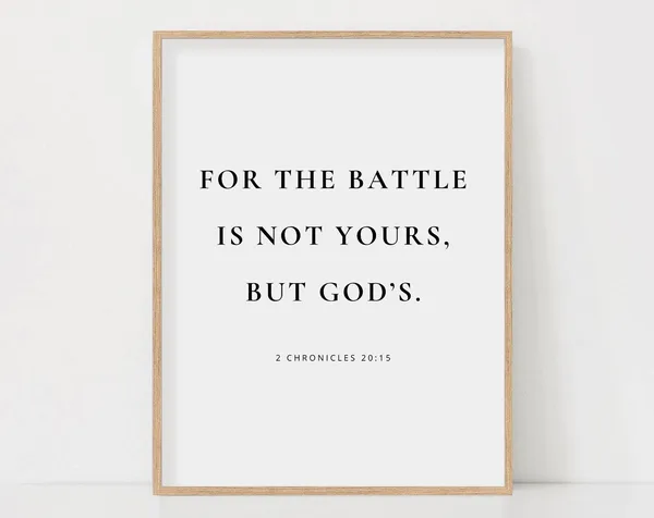 2 Chronicles 20:15 Bible Verse Scripture Art Print
