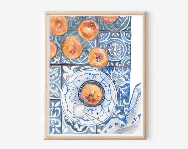 Pastel De Nata Portugal Kitchen Wall Art Print