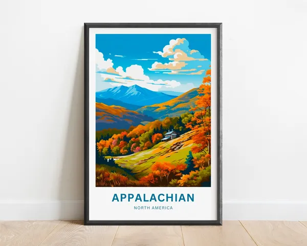Appalachian Mountains Travel Poster, North America