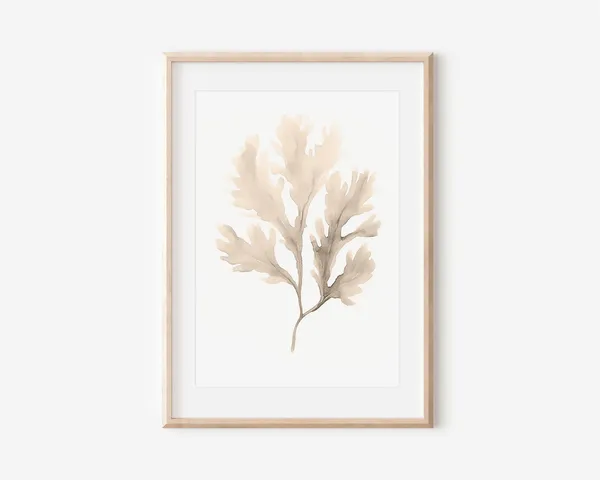 Watercolor Seaweed and Seagrass, Hamptons Art Print