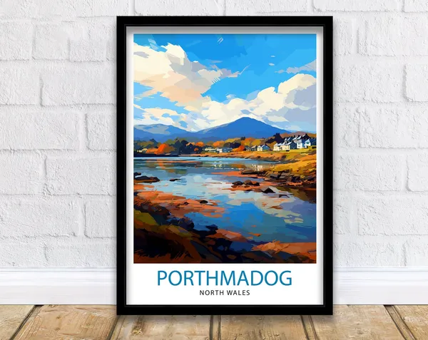 Porthmadog North Wales Travel Poster, Wales
