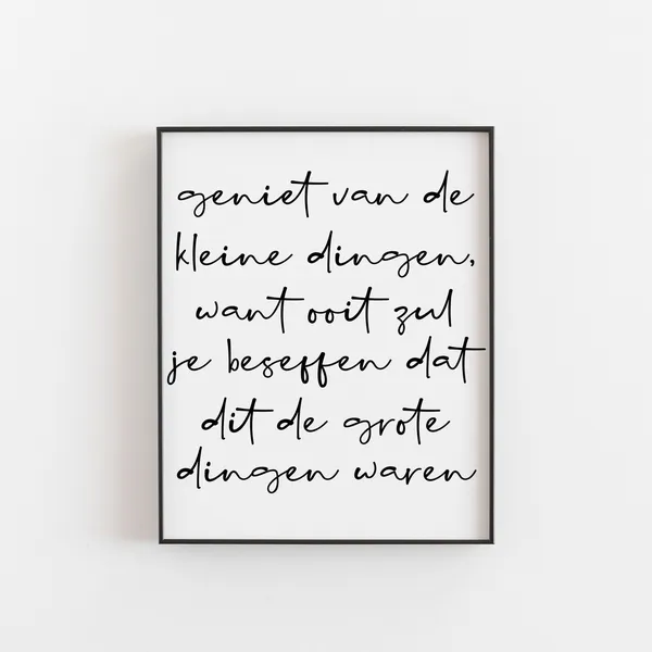 Dutch Quote Print, Inspirational Netherlands Decor