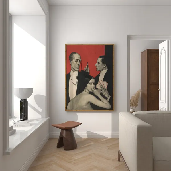 Vintage Man Portrait, Men in Tuxedos Art Print
