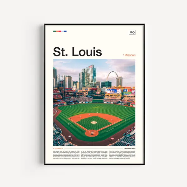 St Louis Travel Poster, City Wall Art Print