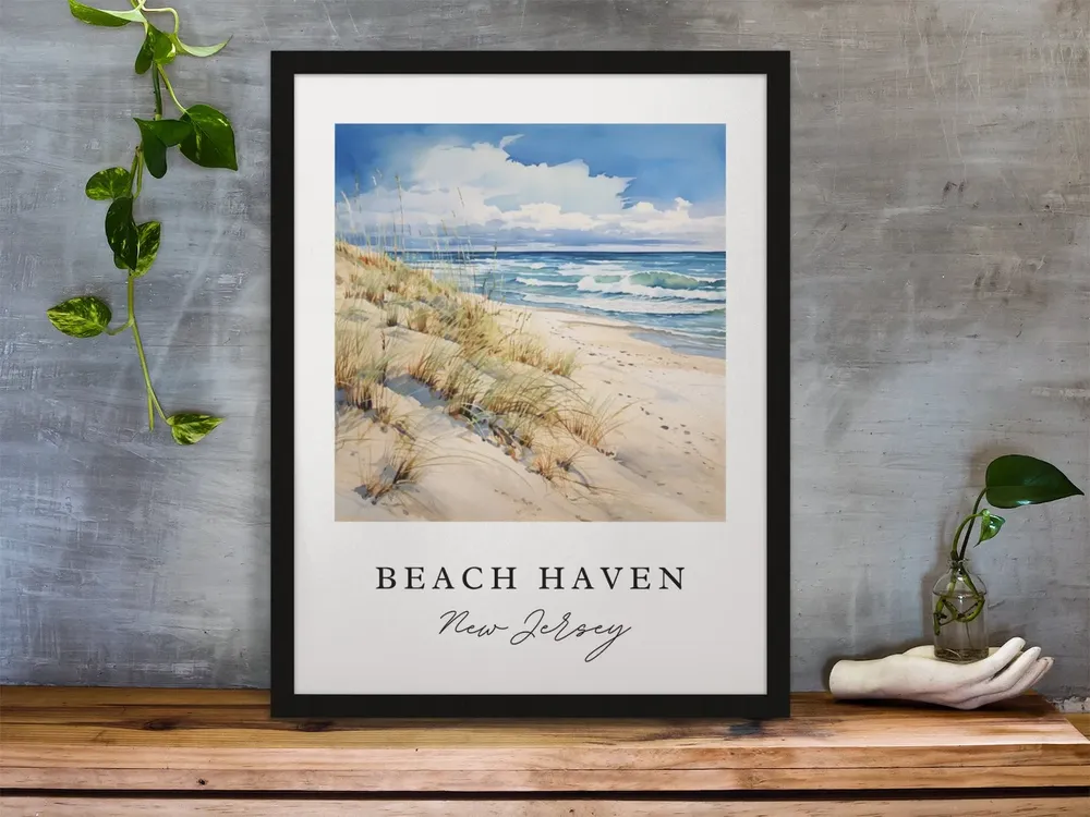 Beach LBI Custom Text Personalized Travel Poster - Image 2