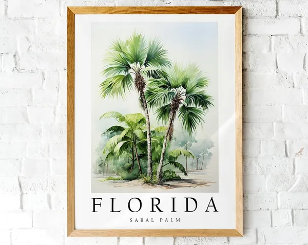 Sabal Palm, Florida State Tree Poster Print