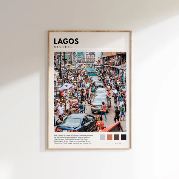 Lagos Nigeria Photo Poster, Travel Wall Art Print