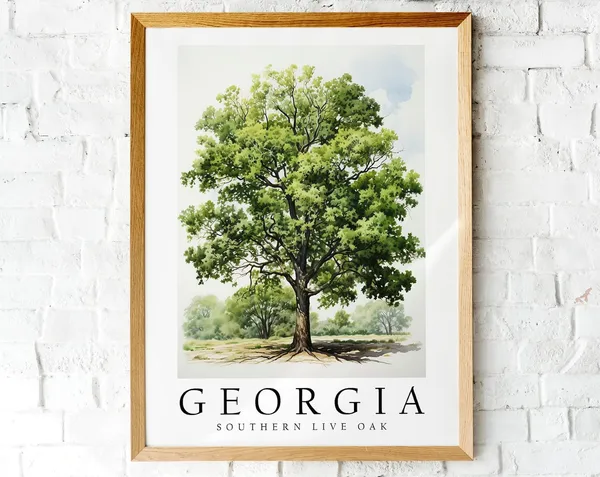 Southern Live Oak, Georgia State Tree Art Print