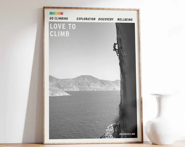 Climbing Adventure Wall Art Print, For Climbers