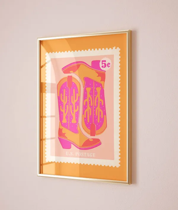 Cowgirl Aesthetic Retro Western Poster Print