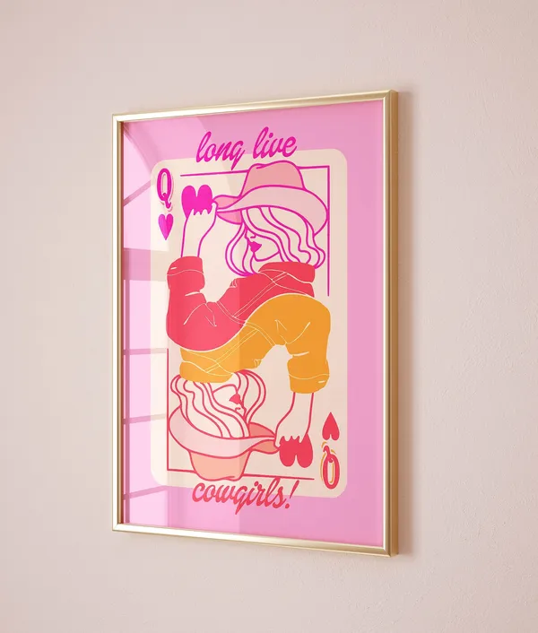 Long Live Cowgirls Maximalist Wall Art Print
